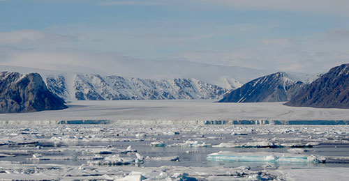 Champ de glace de Manson sur l’île d'Ellesmere. (Photo : Anne Corminboeuf)