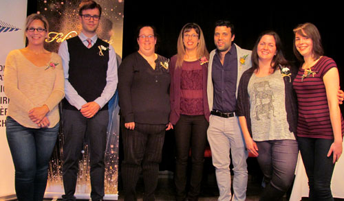 Patricia Voyer, Stéphane Bolduc, Isabelle Fortier, Julie Harvey, Jean-Charles Lochet, Casandra Pinard et Jessica Roy.