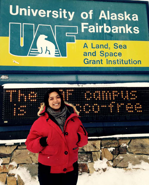 Jan Bouthillier lors de son séjour à l'Université de l'Alaska.