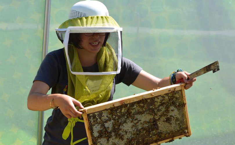 Marie-Anne Viau est l’instigatrice du projet d’apiculture.