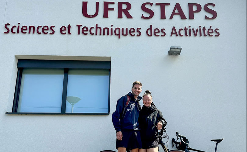 Anthony Audet et Daphnée St-Martin-Derouin lors de leur stage en France.