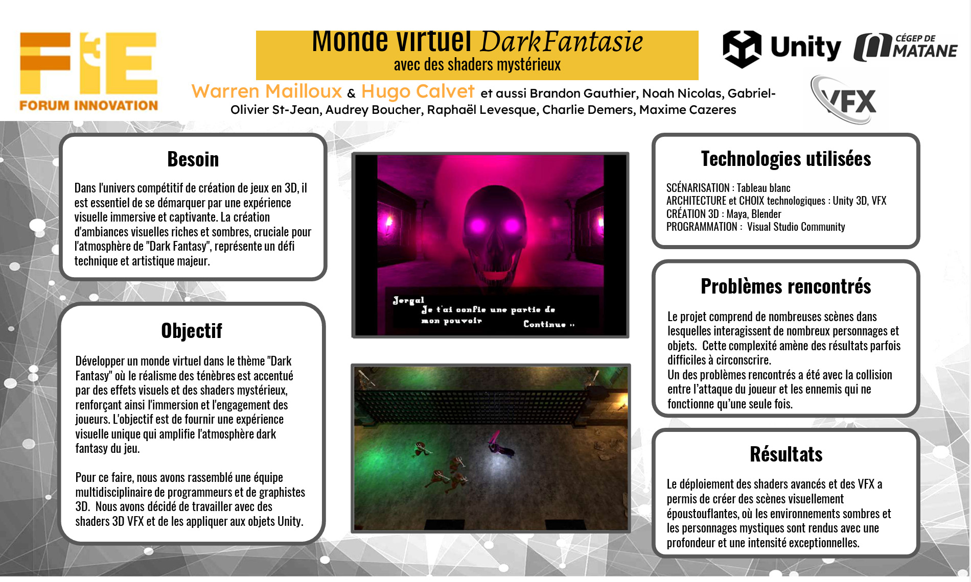 Monde virtuel DarkFantasie avec des shaders mystérieux