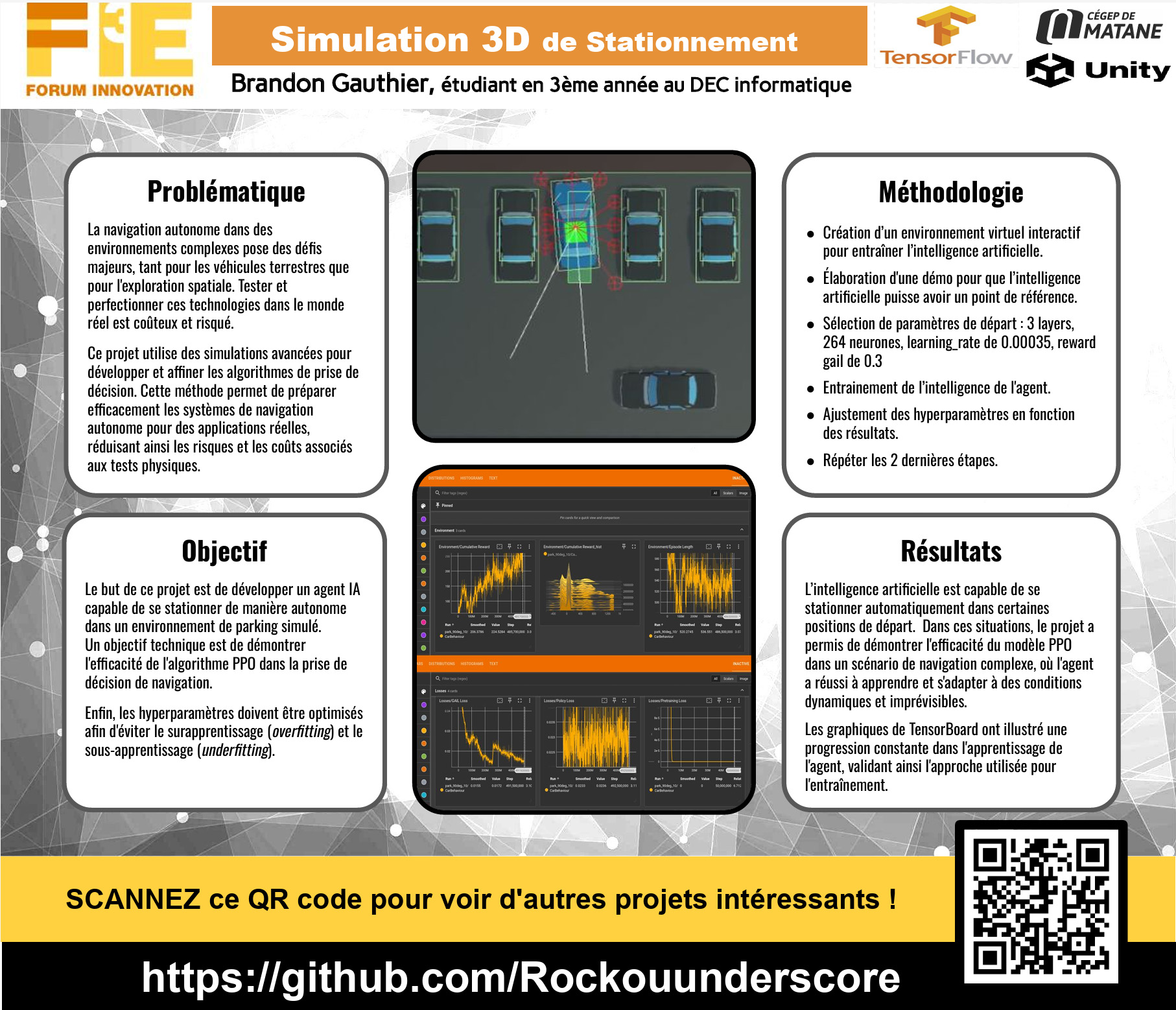 Simulation 3D de stationnement automatique