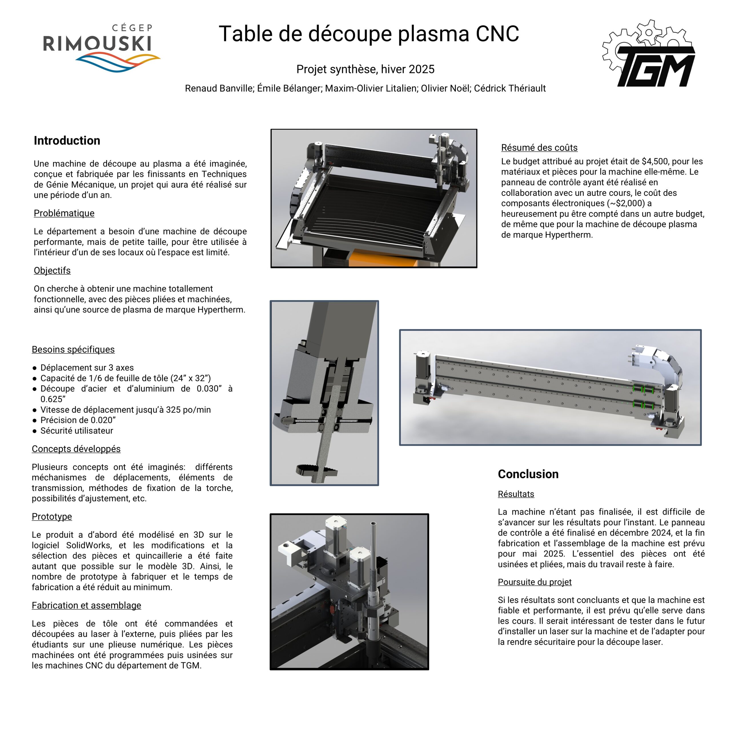 Table de découpe plasma CNC